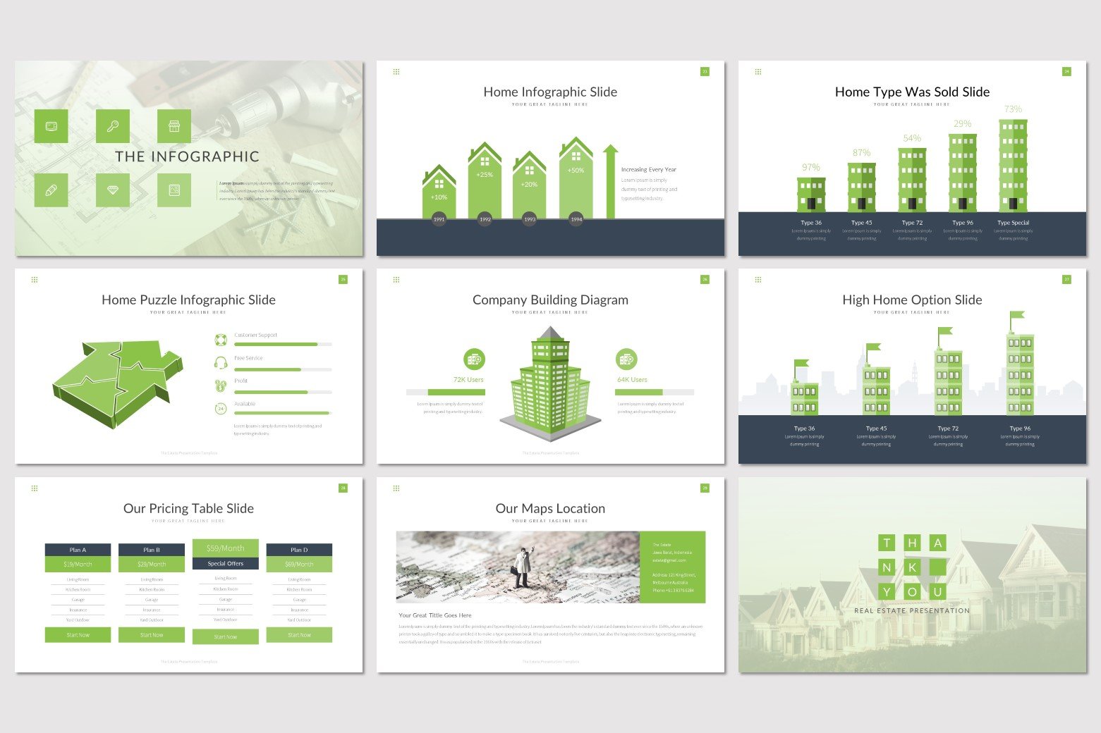 The template includes themed infographics and icons.