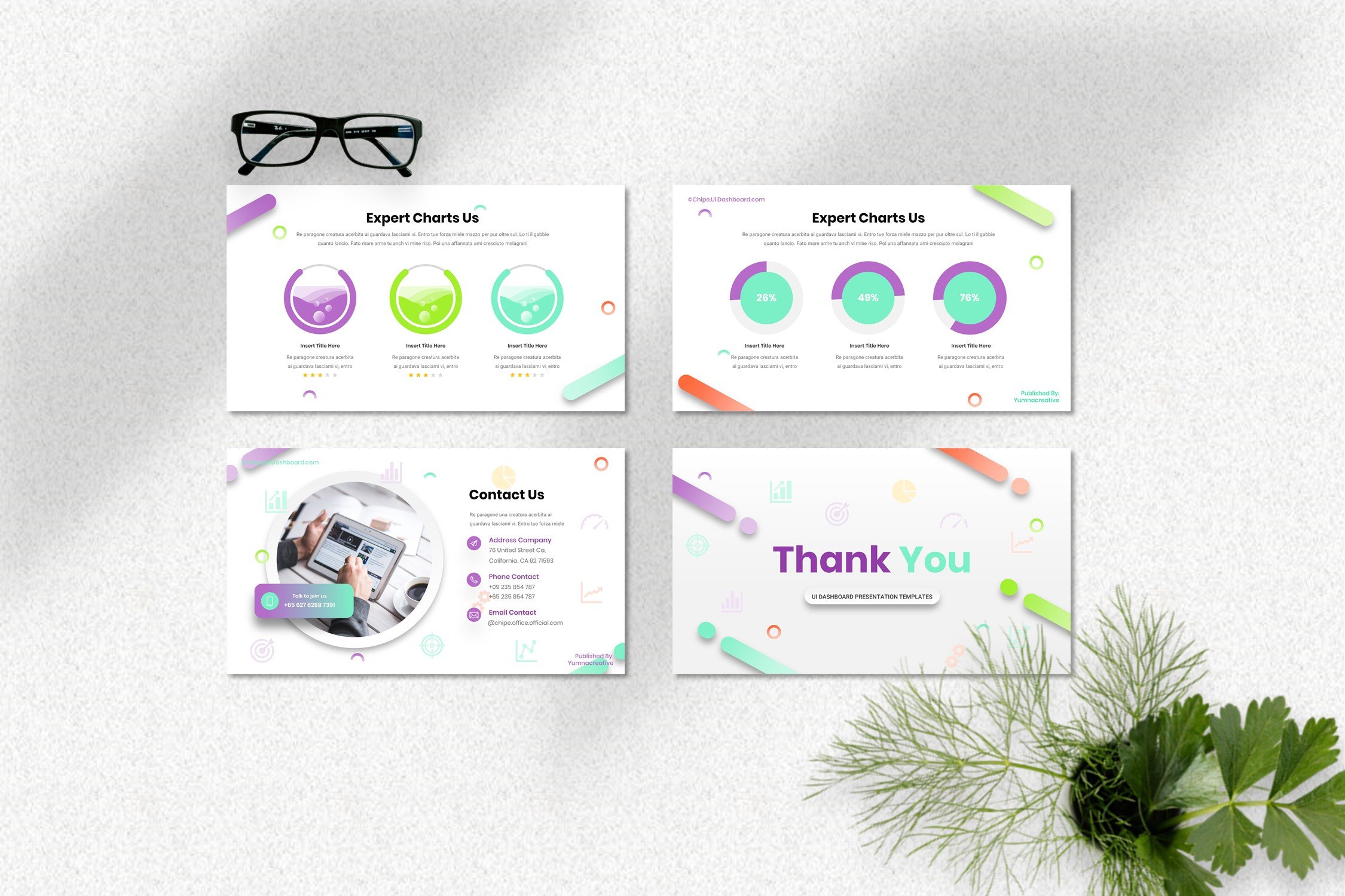 Templates includes the themed infographics and graphics.
