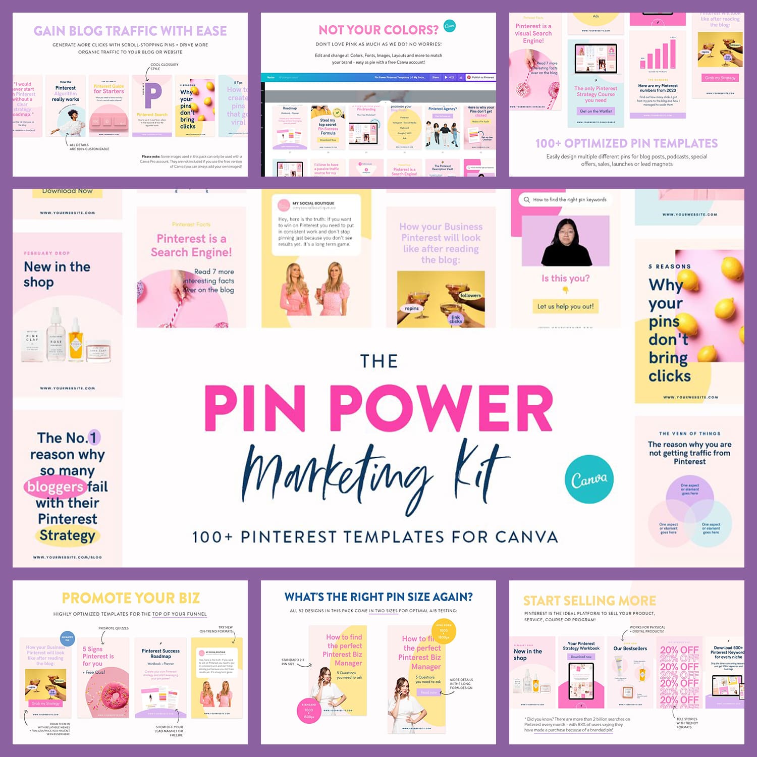 Pin Power Templates for Pinterest main cover.