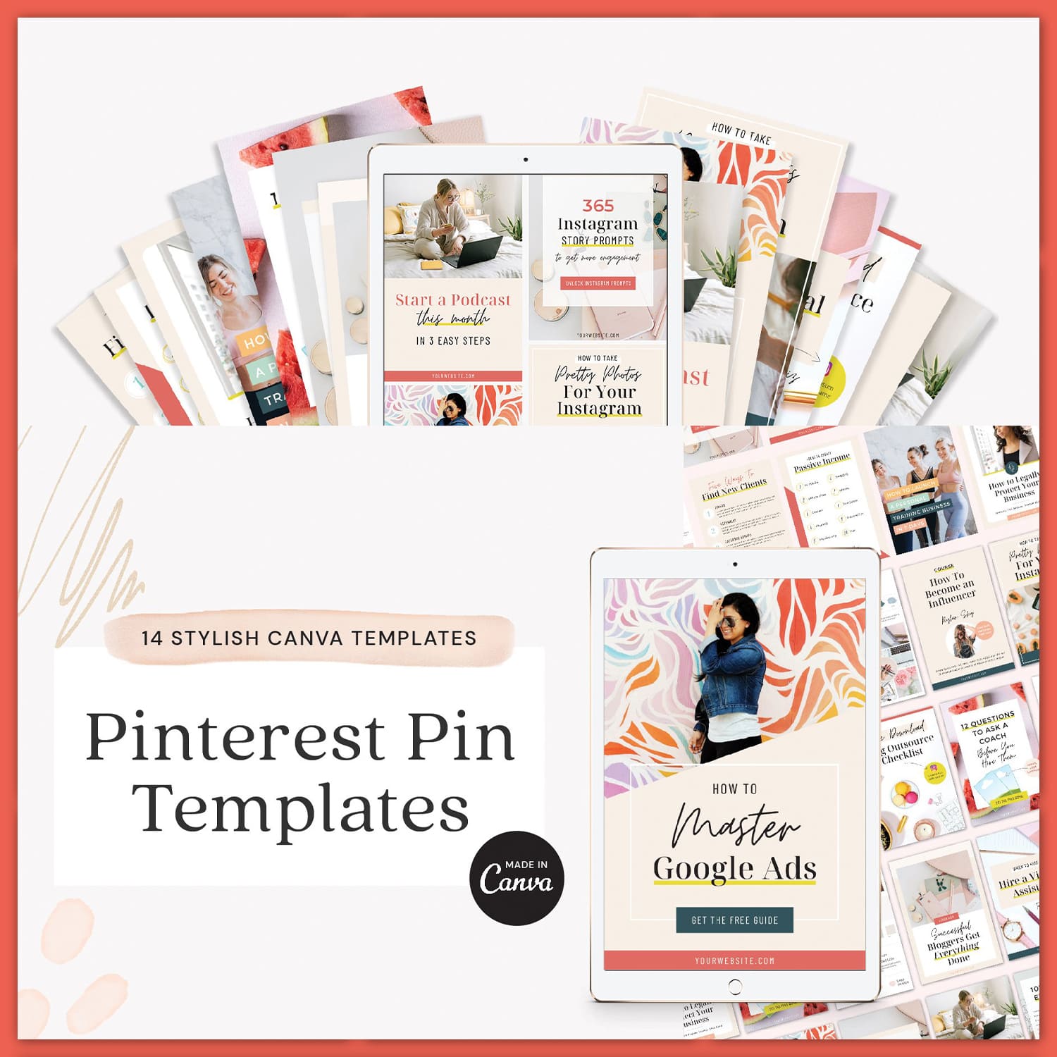 Pinterest Pin Template for Canva cover image.