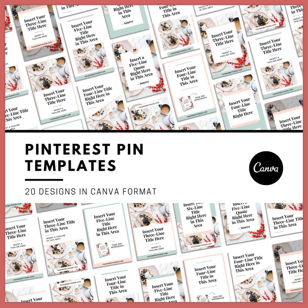 Pinterest Pin Template Canva – MasterBundles