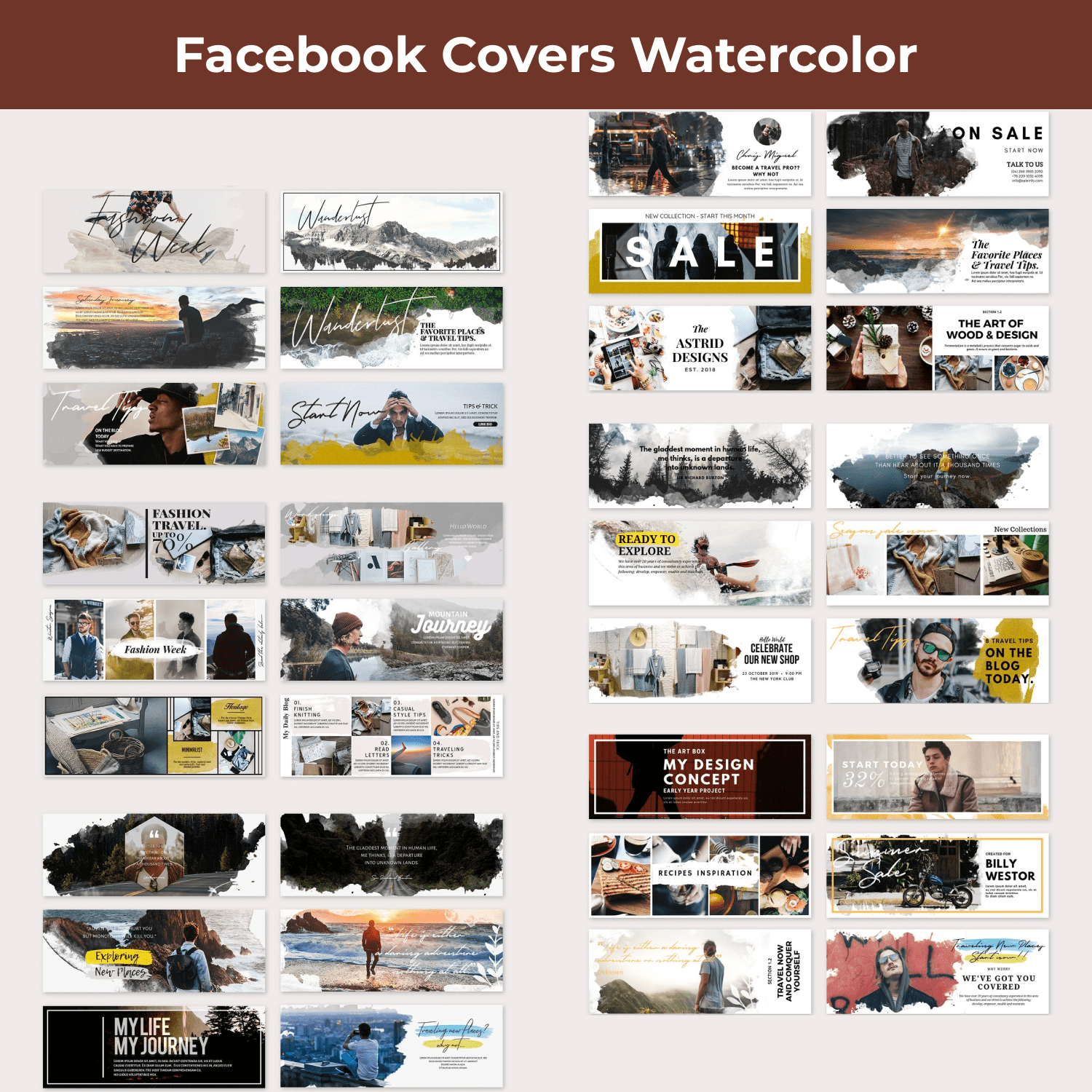 Facebook Covers Watercolor main cover.