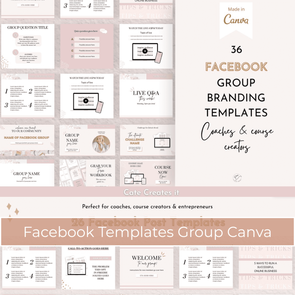Facebook Templates Group Canva MasterBundles