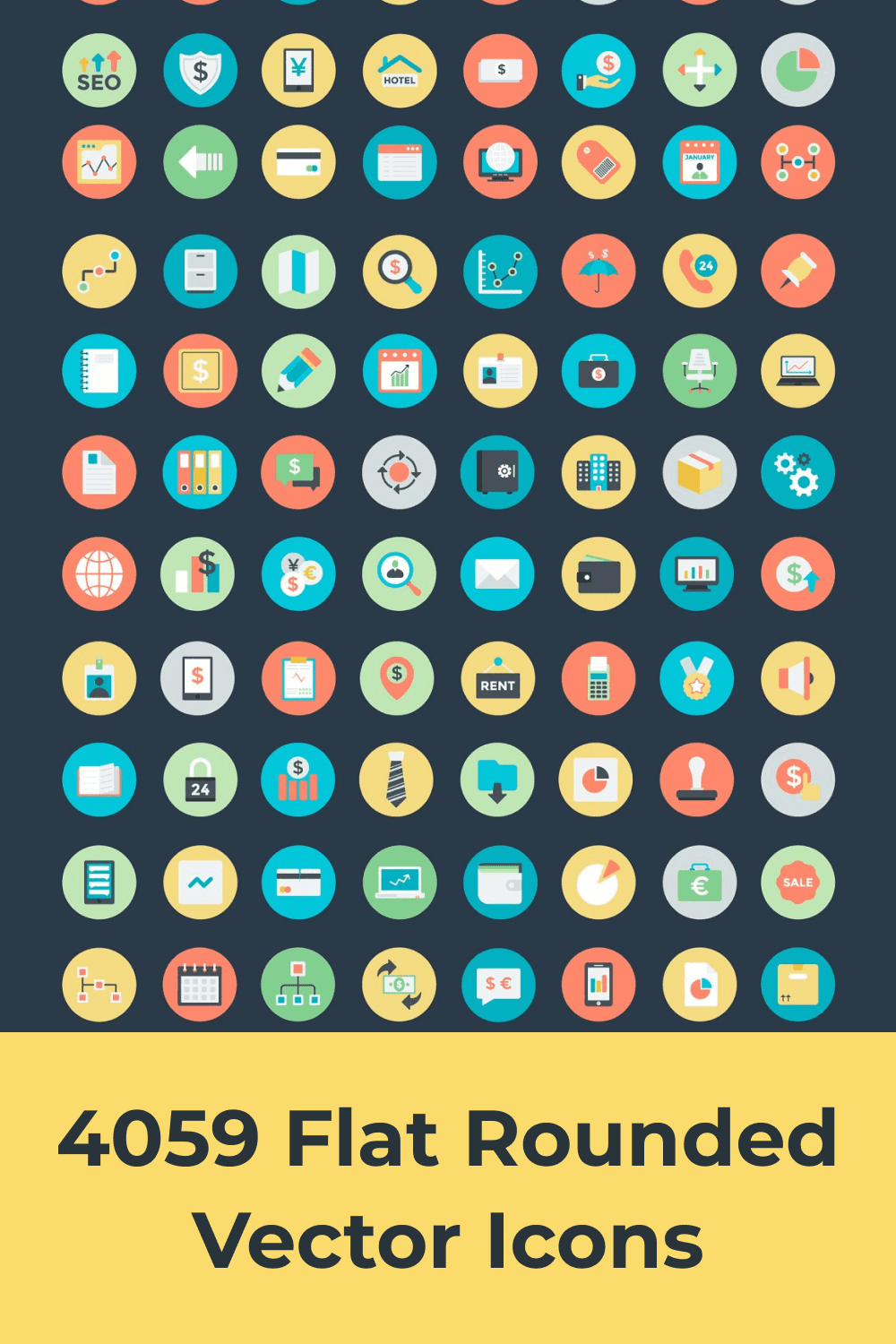 4059 Flat Rounded Vector Icons - Pinterest.
