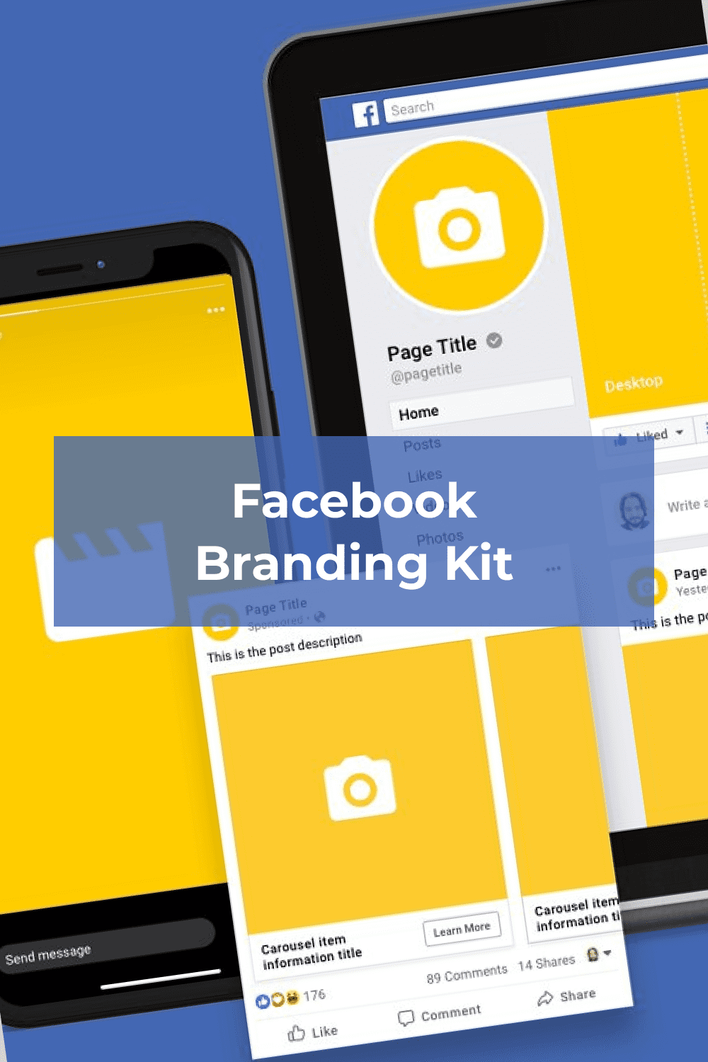 Cool modern facebook branding kit.