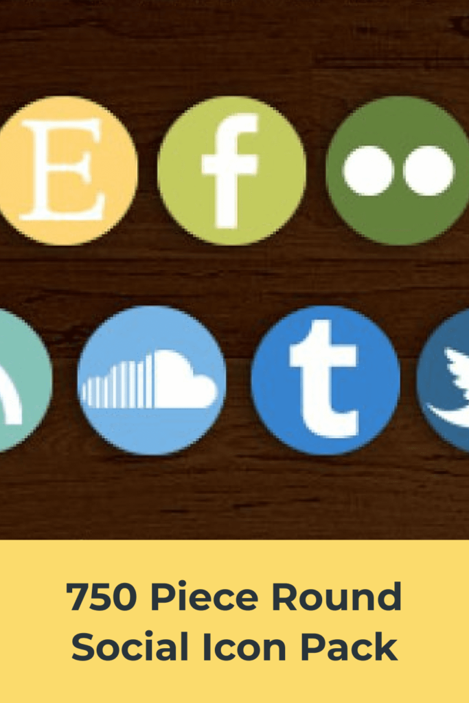 750 Piece Round Social Icon Pack – MasterBundles