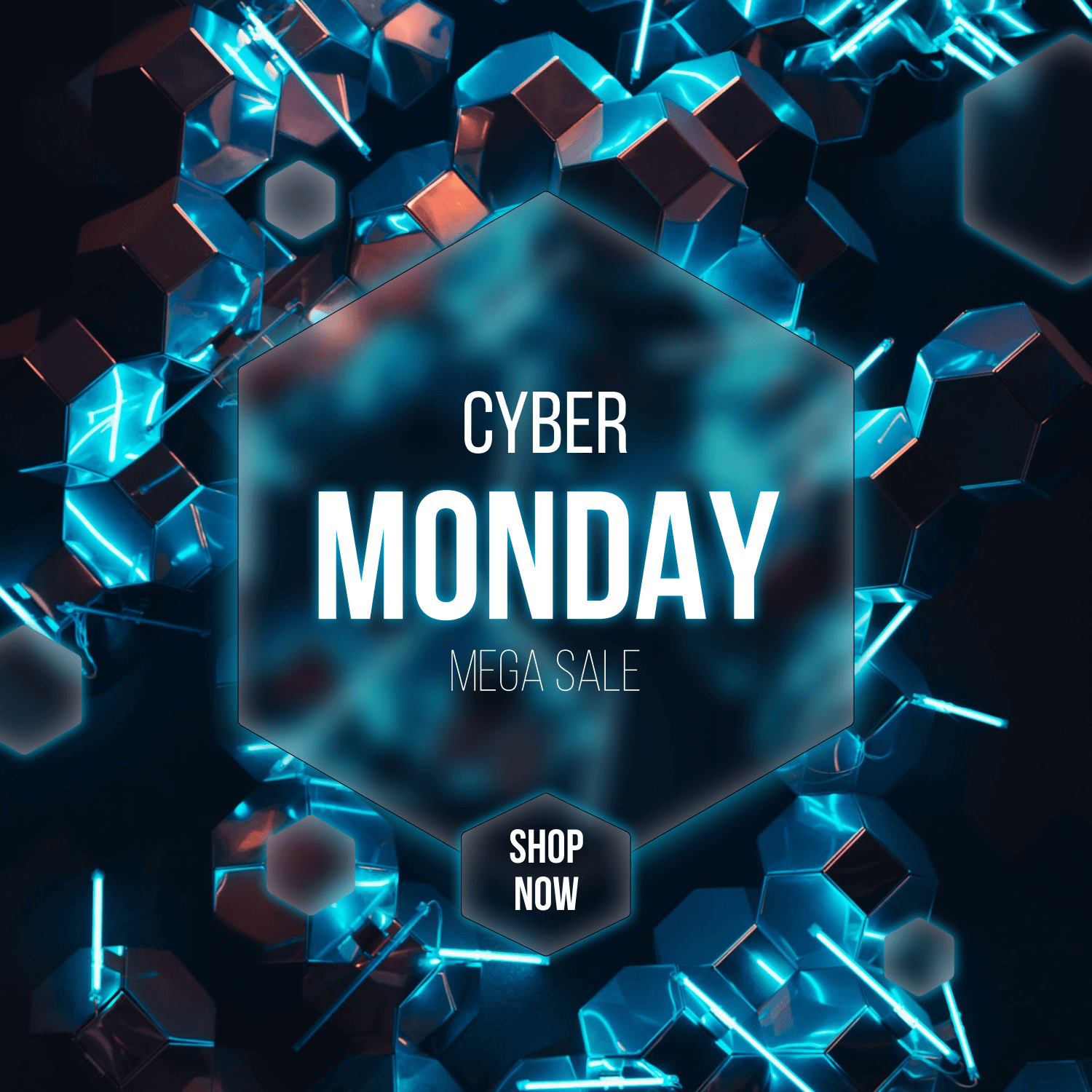 Free Blue Cyber Monday Sale Designs cover image.