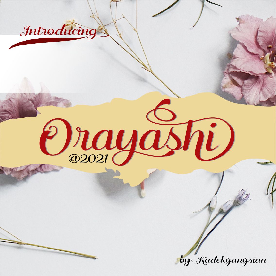 Orayashi Script Font cover image.