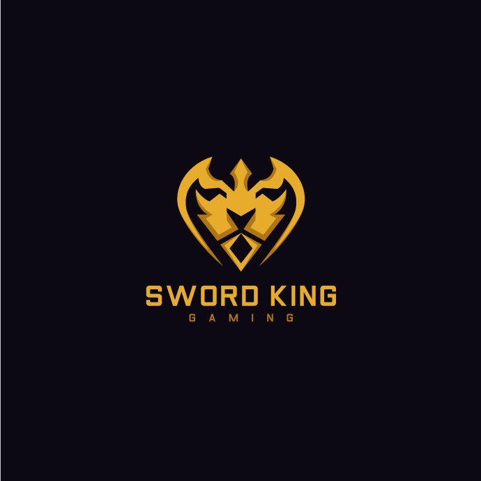 Golden Lion Sword Logo Template cover image.