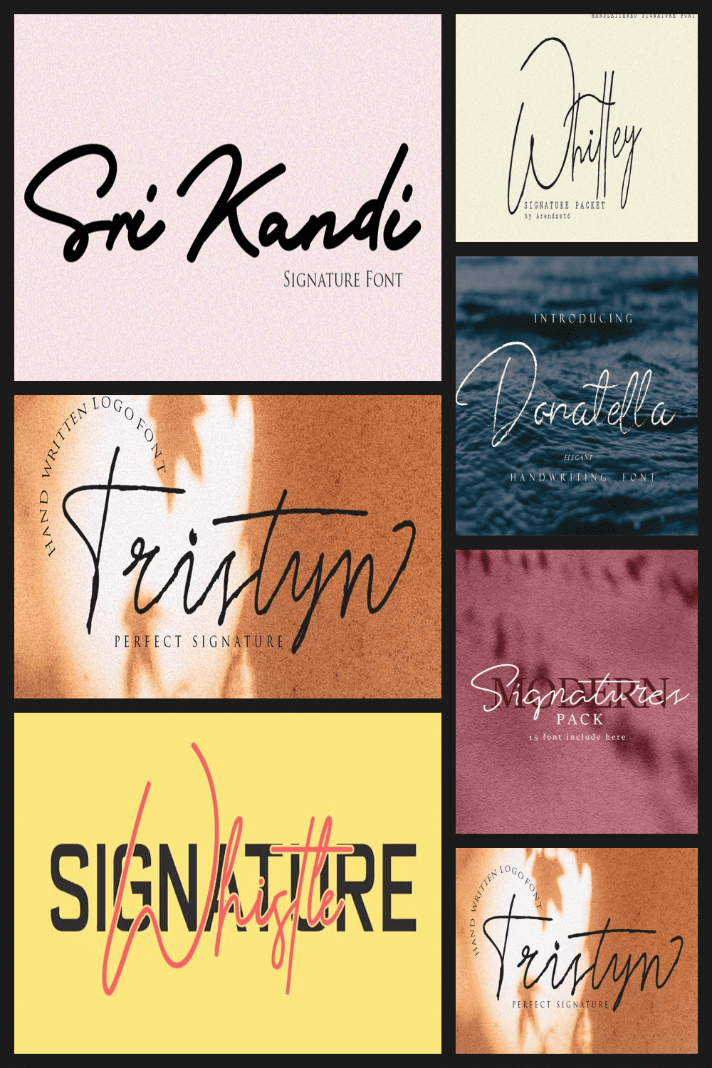 Modern signature fonts bundle.