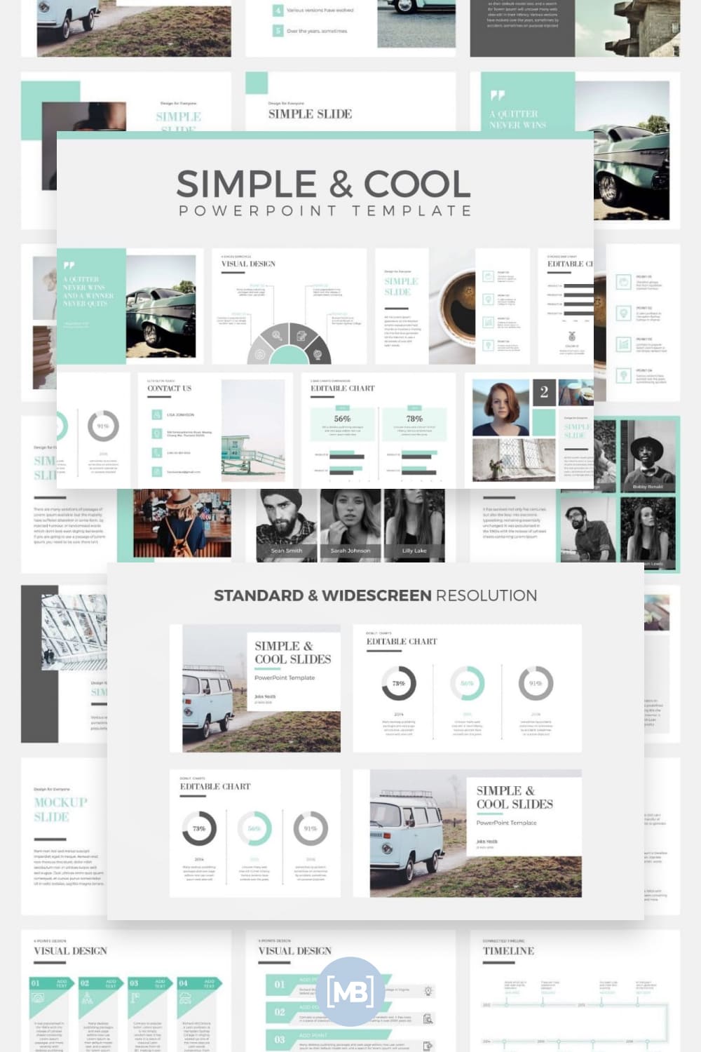 Simple and cool powerpoint template.