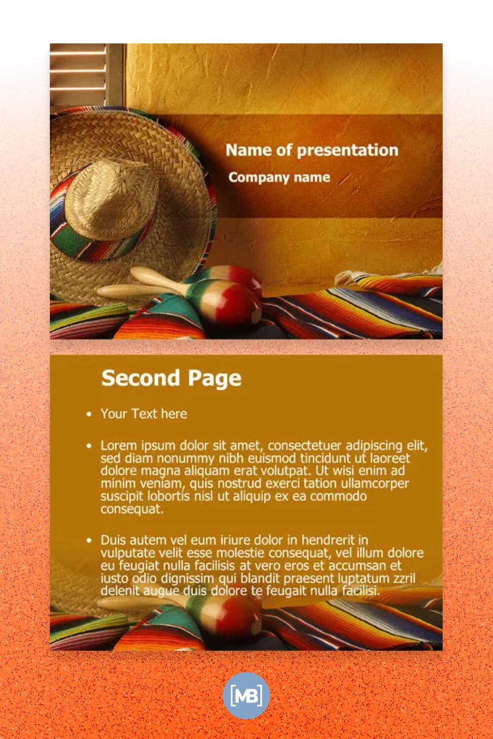 Tour to mexico powerpoint template.