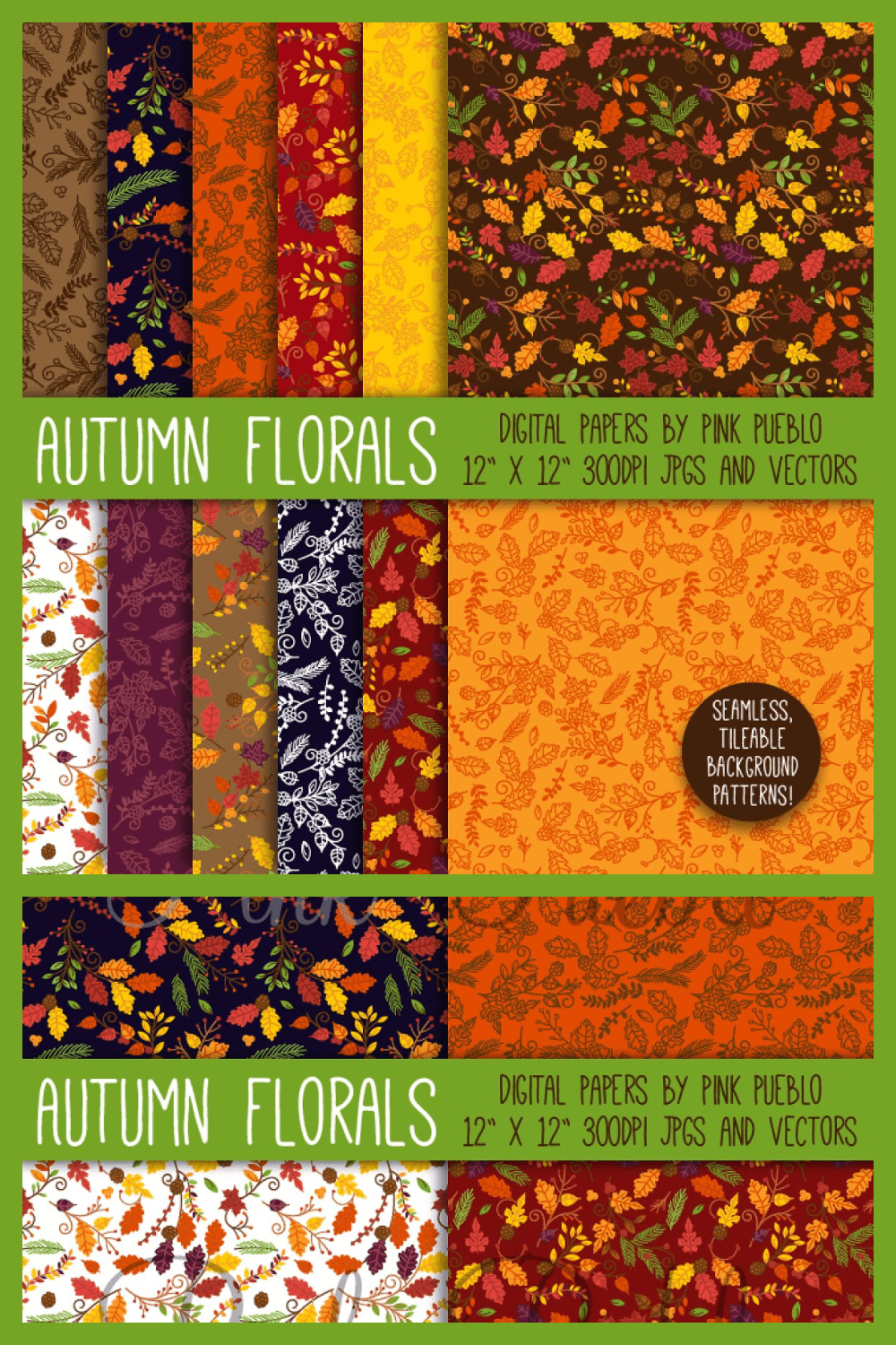 Autumn or Thanksgiving patterns by PinkPueblo.