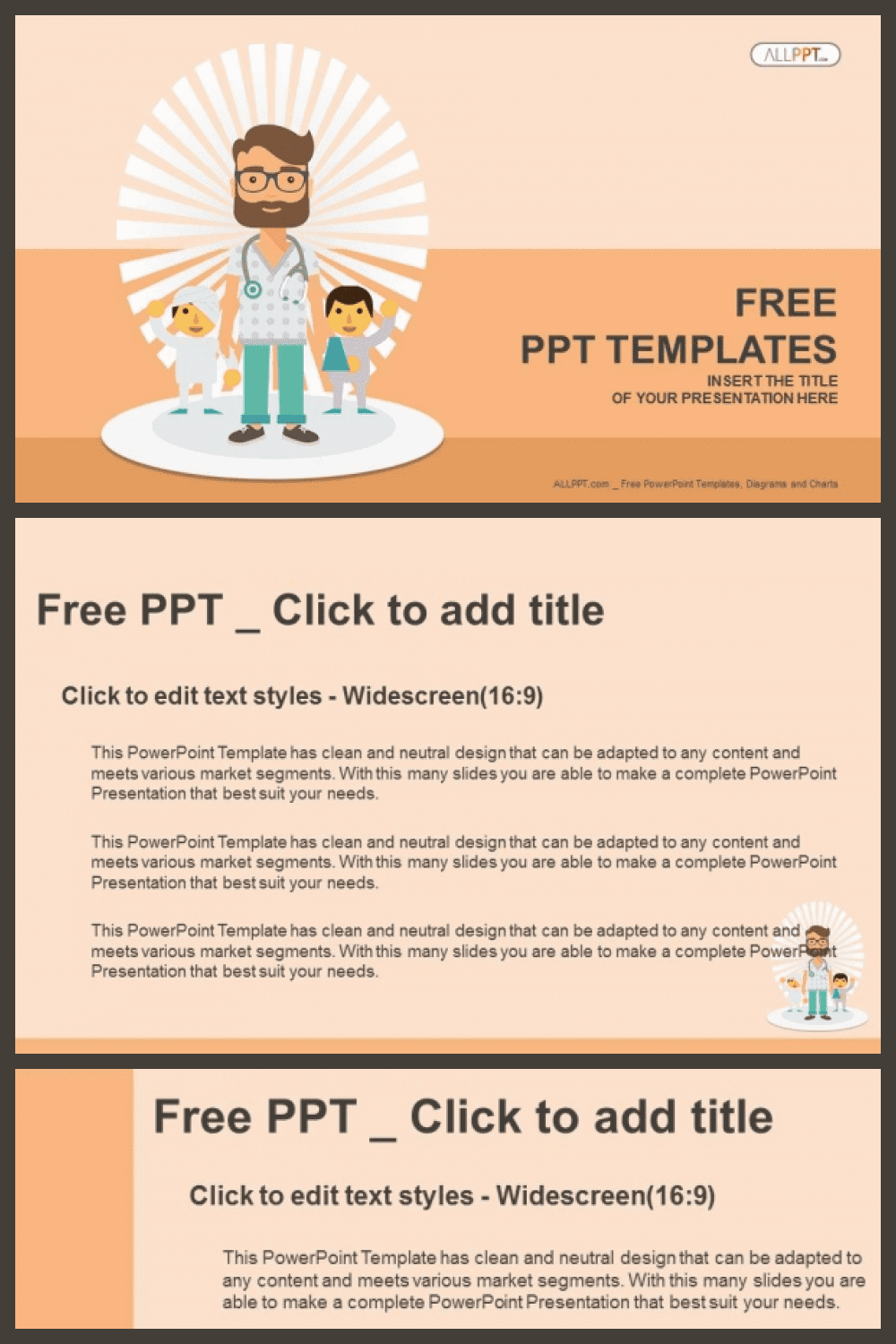 Doctor and patients powerpoint template.