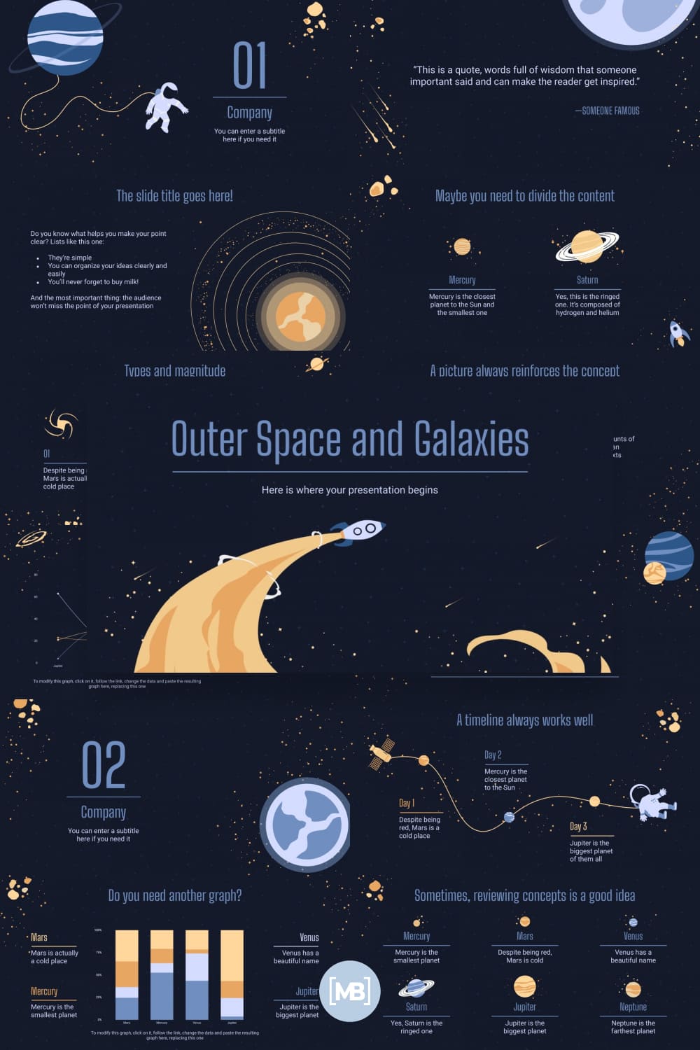 Outer space and galaxies.