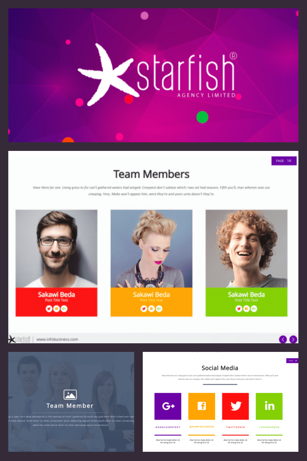 Starfish free powerpoint template.
