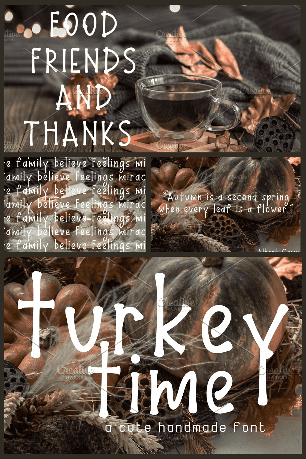 Turkey time handmade font.