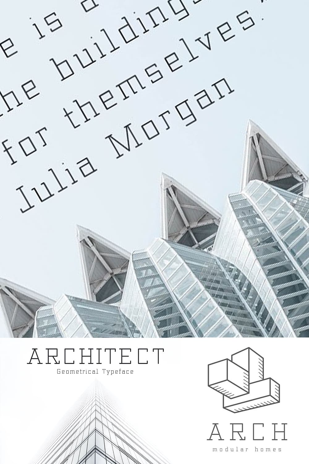 Architect - Geometrical Typeface - Pinterest.