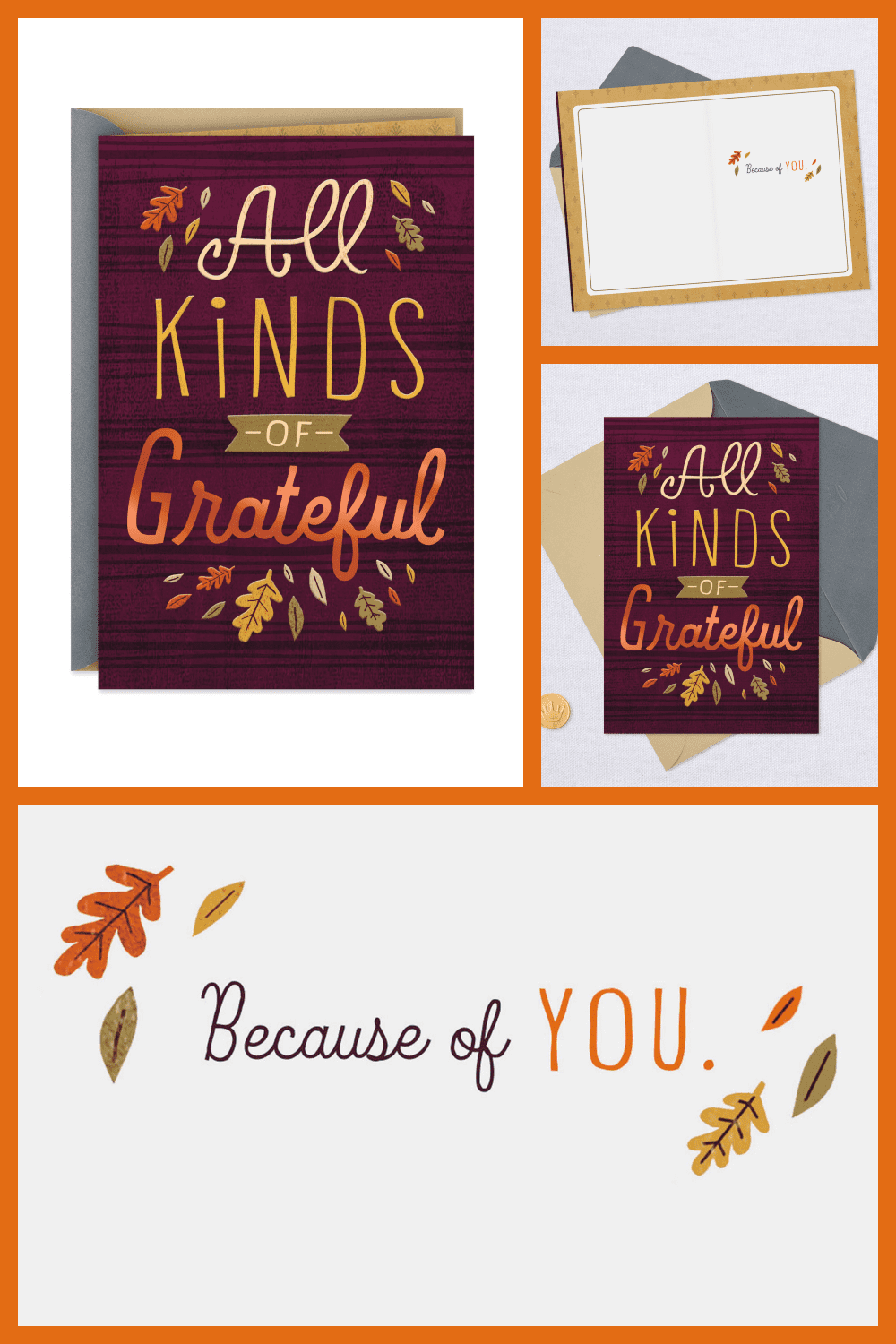 All kinds of grateful thanksgiving card.