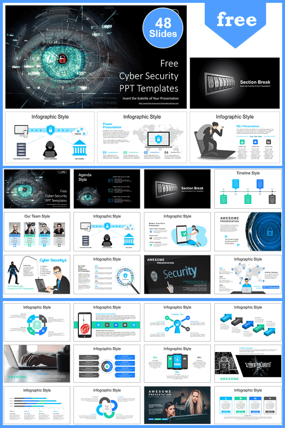 Cyber Security powerpoint templates.