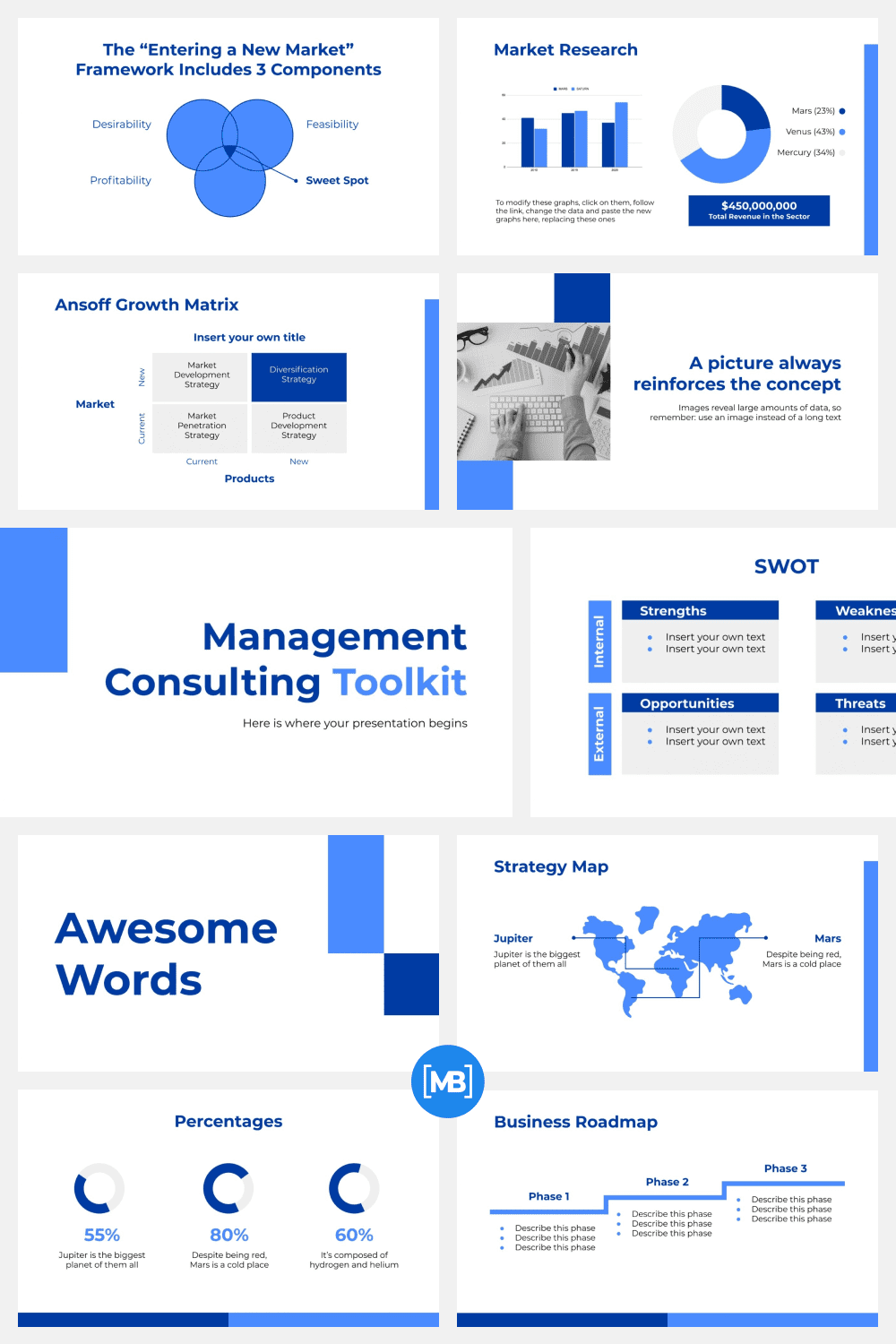 Management consulting toolkits.