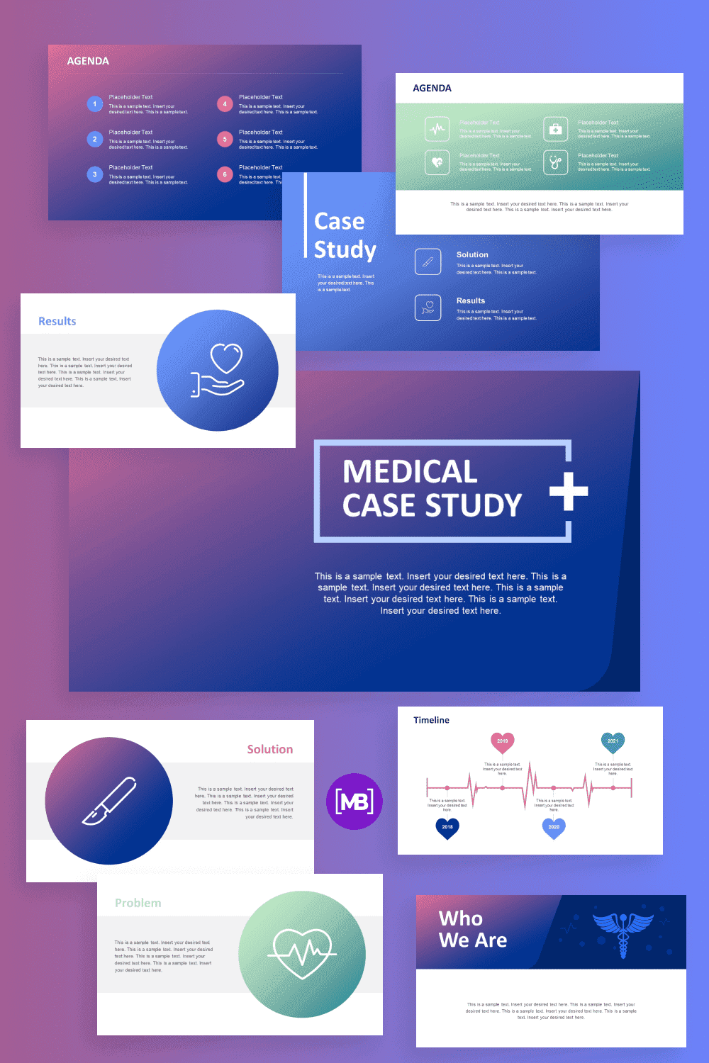 Medical case study powerpoint template.