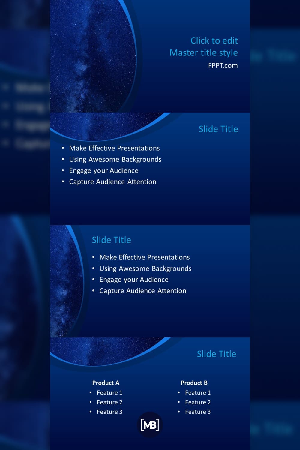 Milky way powerpoint template.