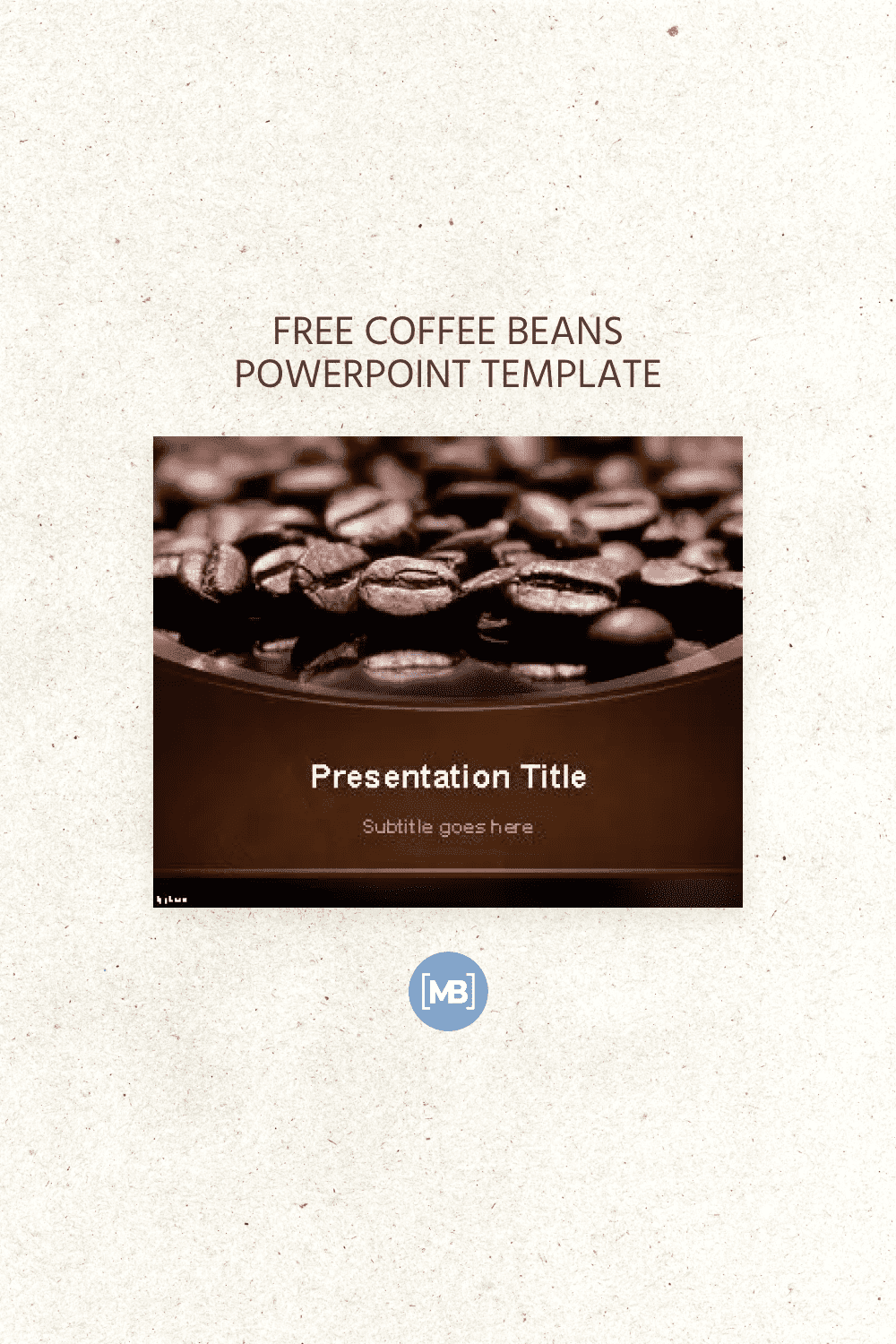 Coffee beans powerpoint template.