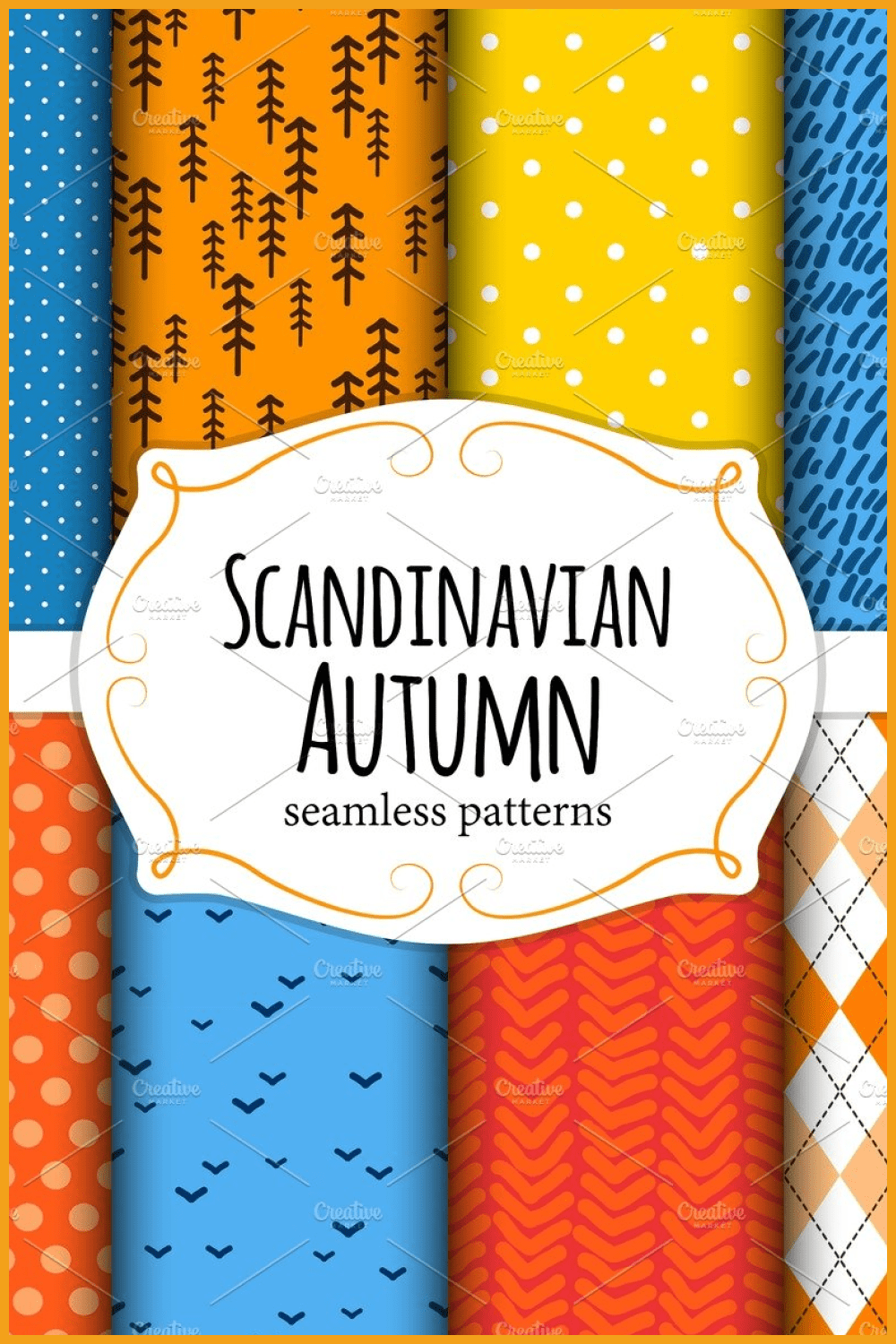 Cute set of Scandinavian autumn.