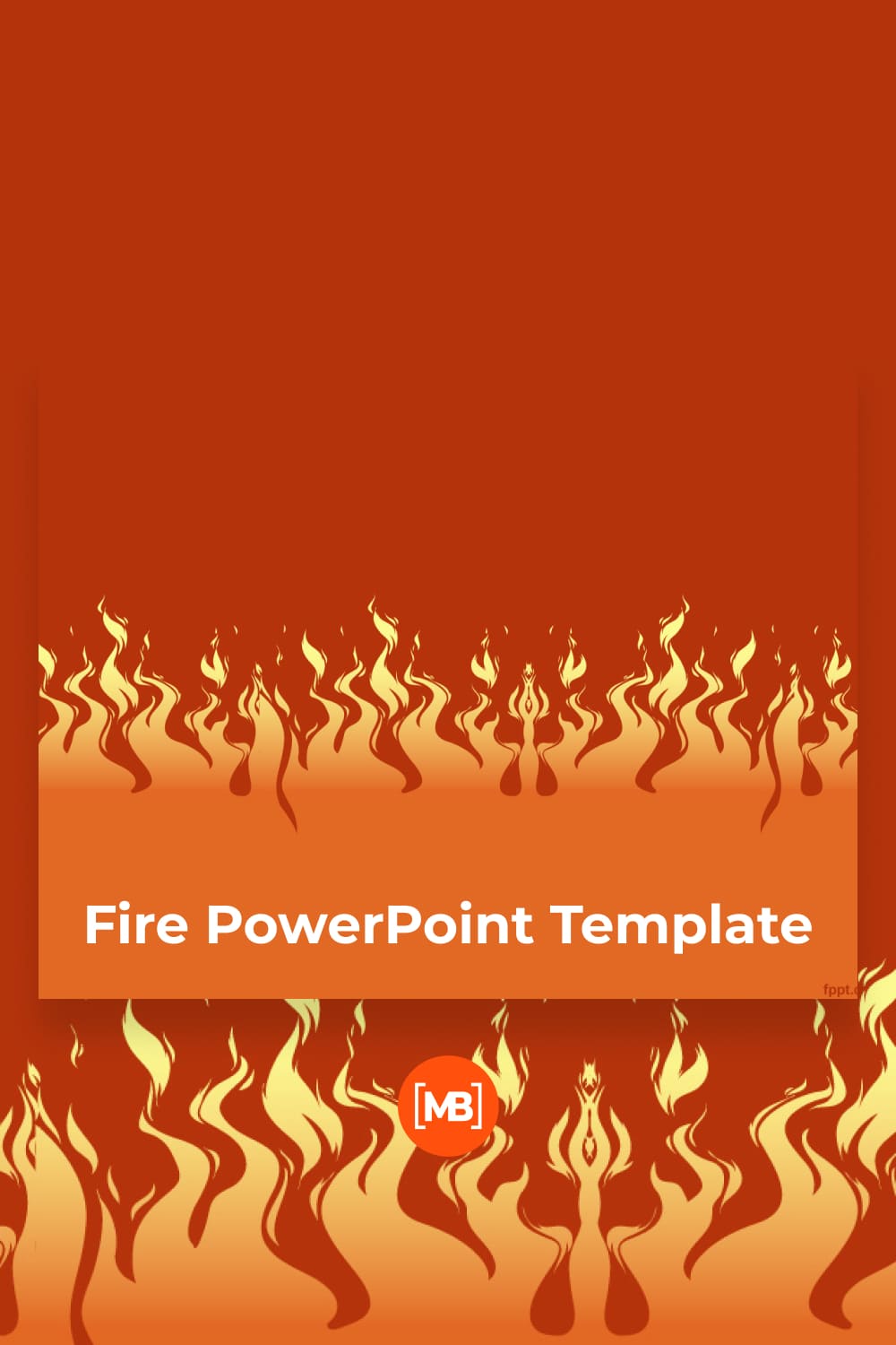 Fire powerpoint template.