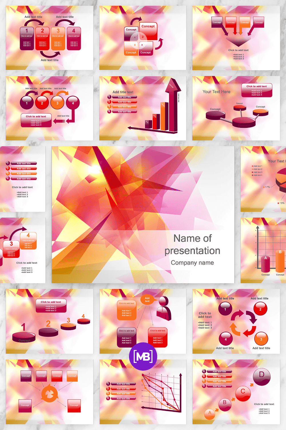 Figure abstraction powerpoint template.