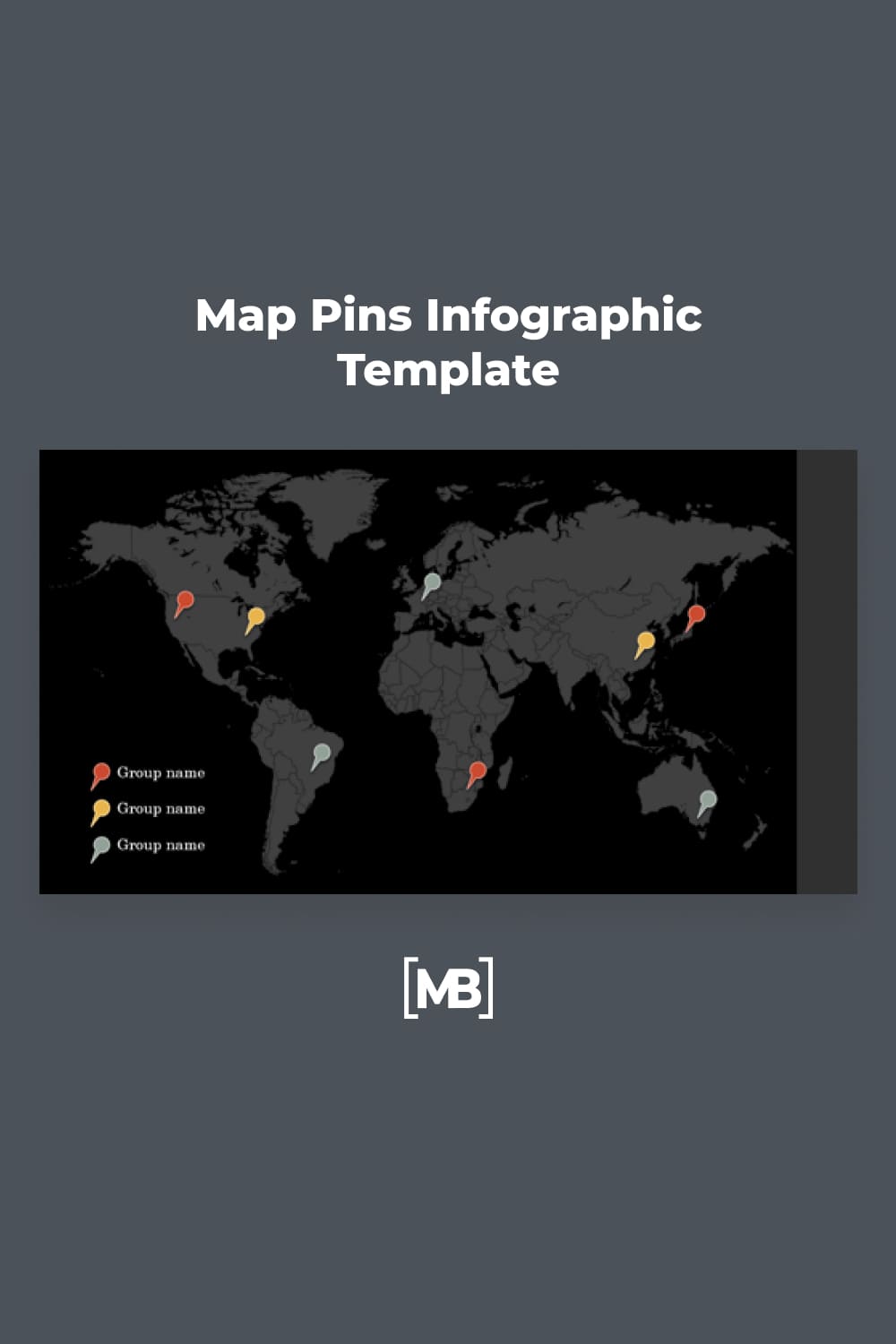Map pins infographic template.