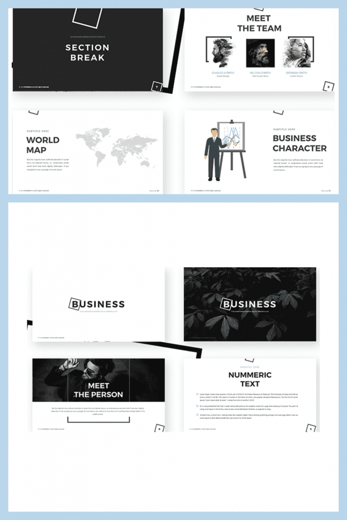 10+ Best Black and White Powerpoint Templates for 2021