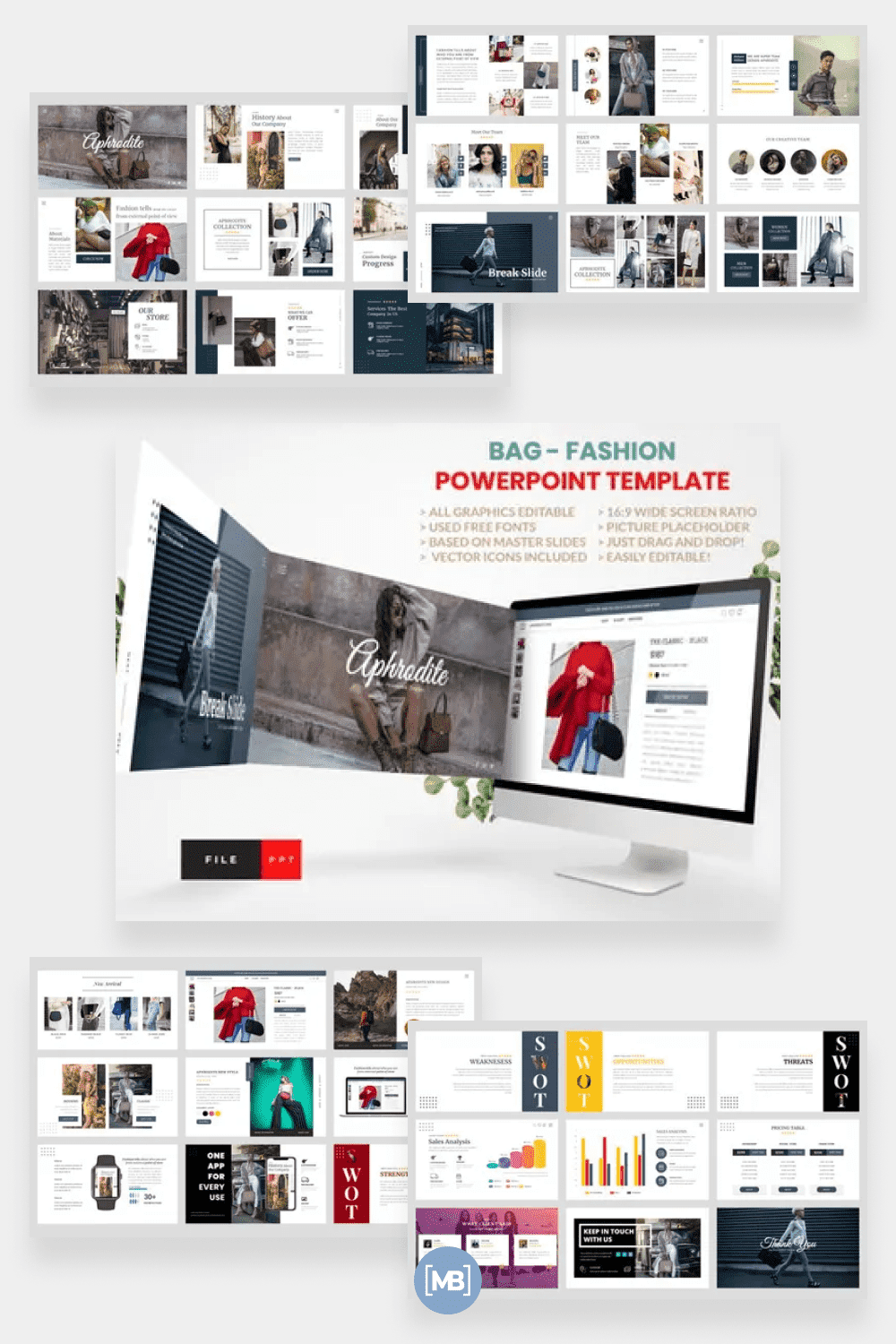 Bag - fashion PowerPoint template.