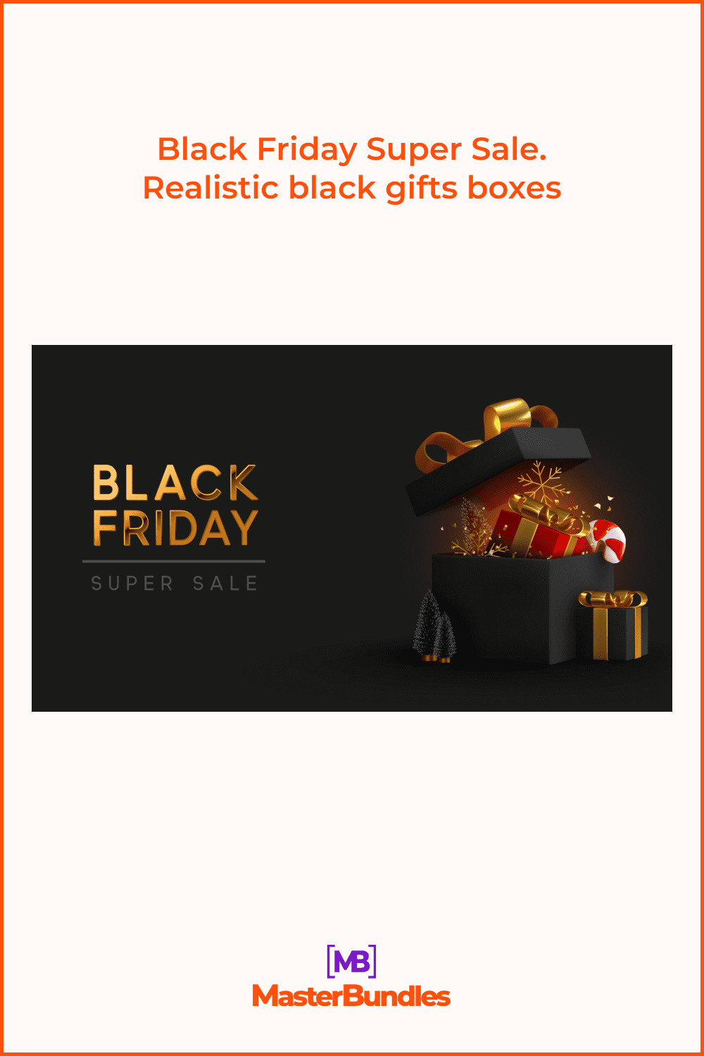 Black Friday Sale Banner with Black Gifts Boxes.