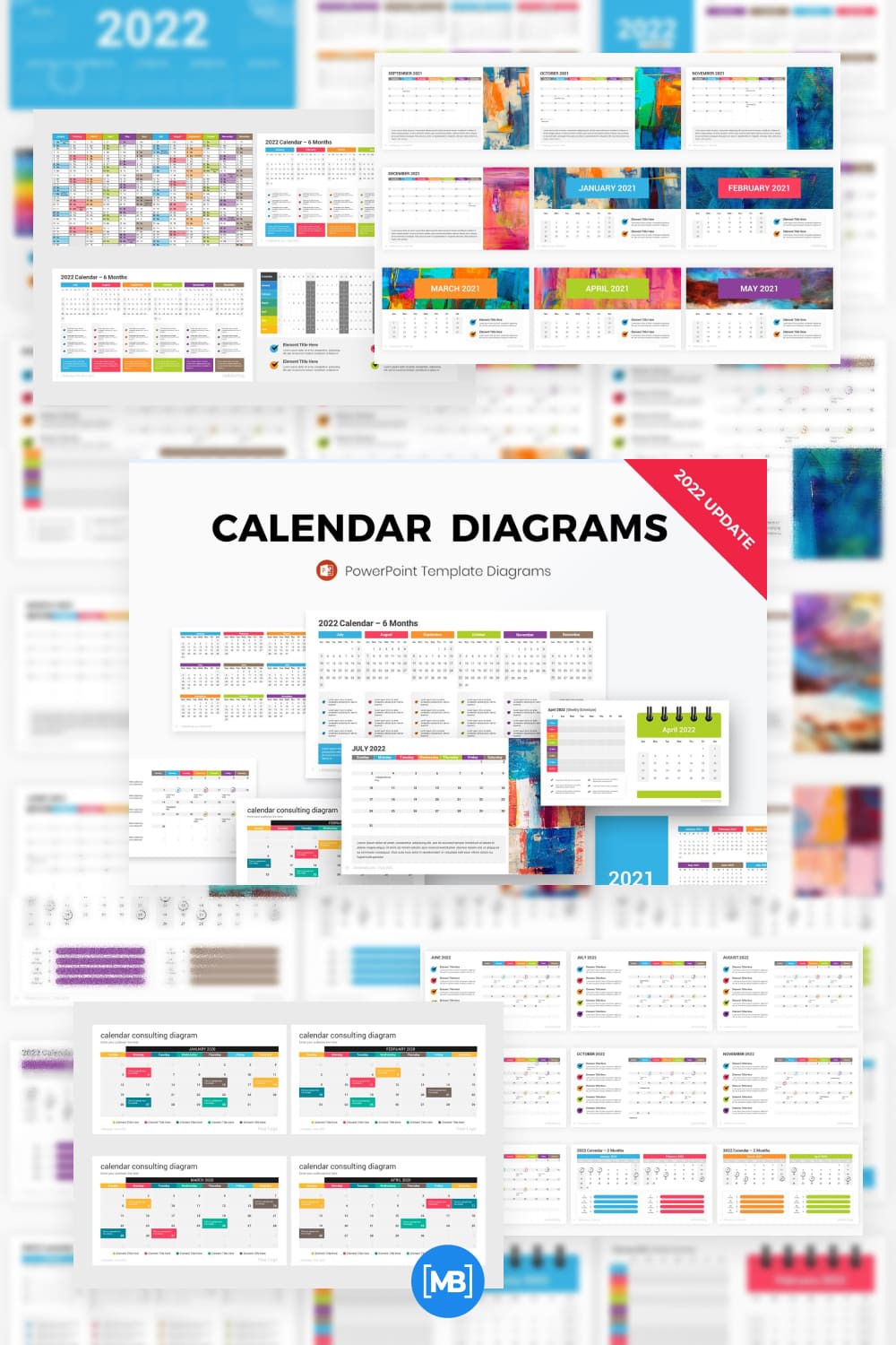 2020 calendar powerpoint diagrams.