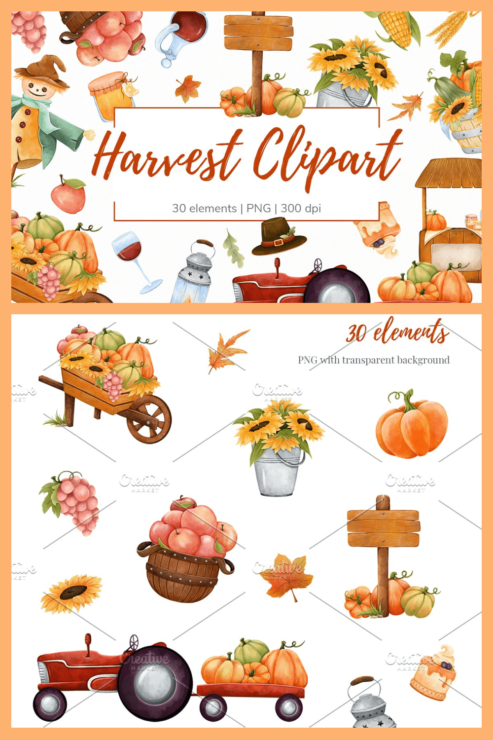 Harvest digital clipart.