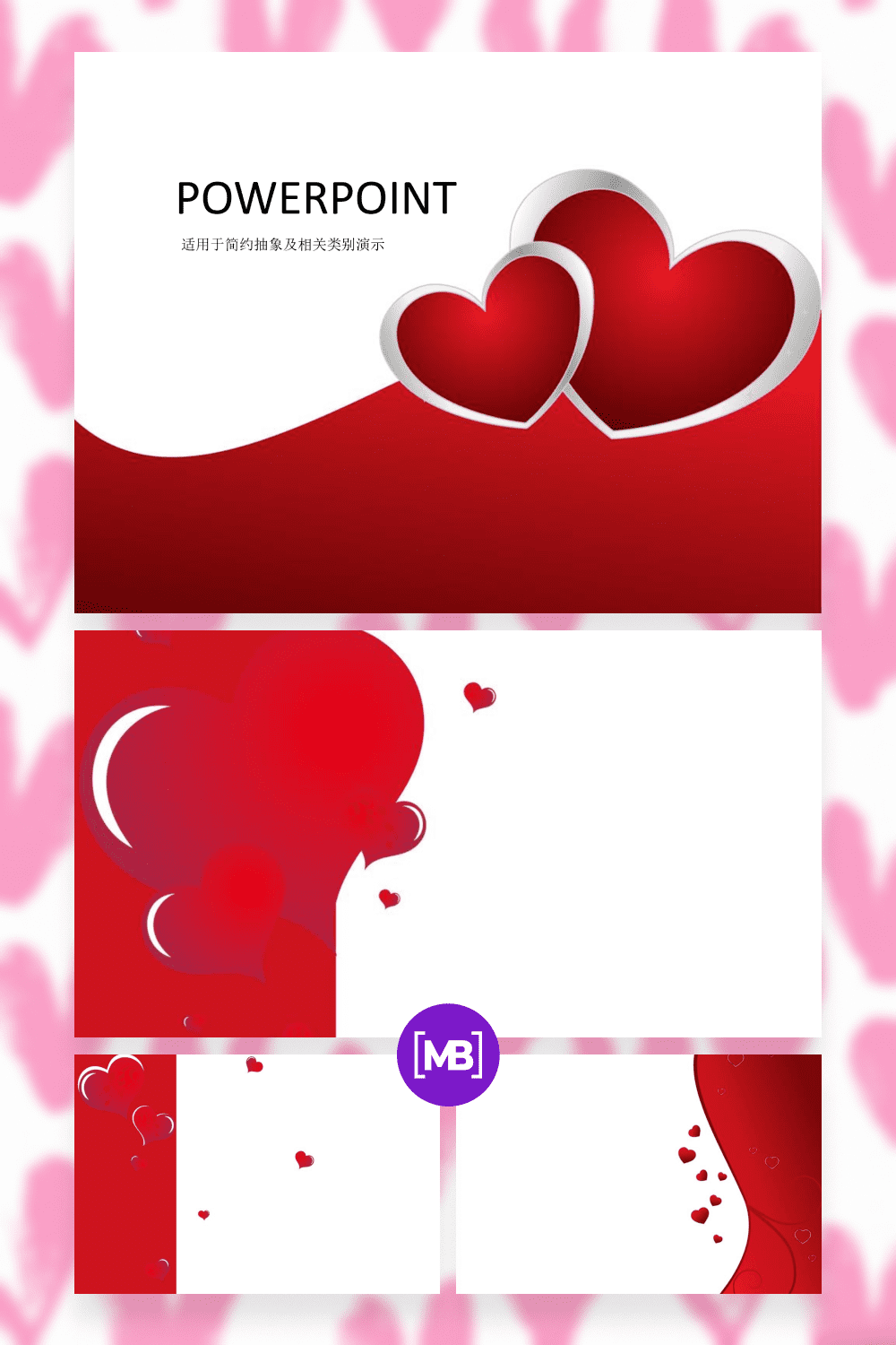 Love Creative powerpoint template for Valentines Day.