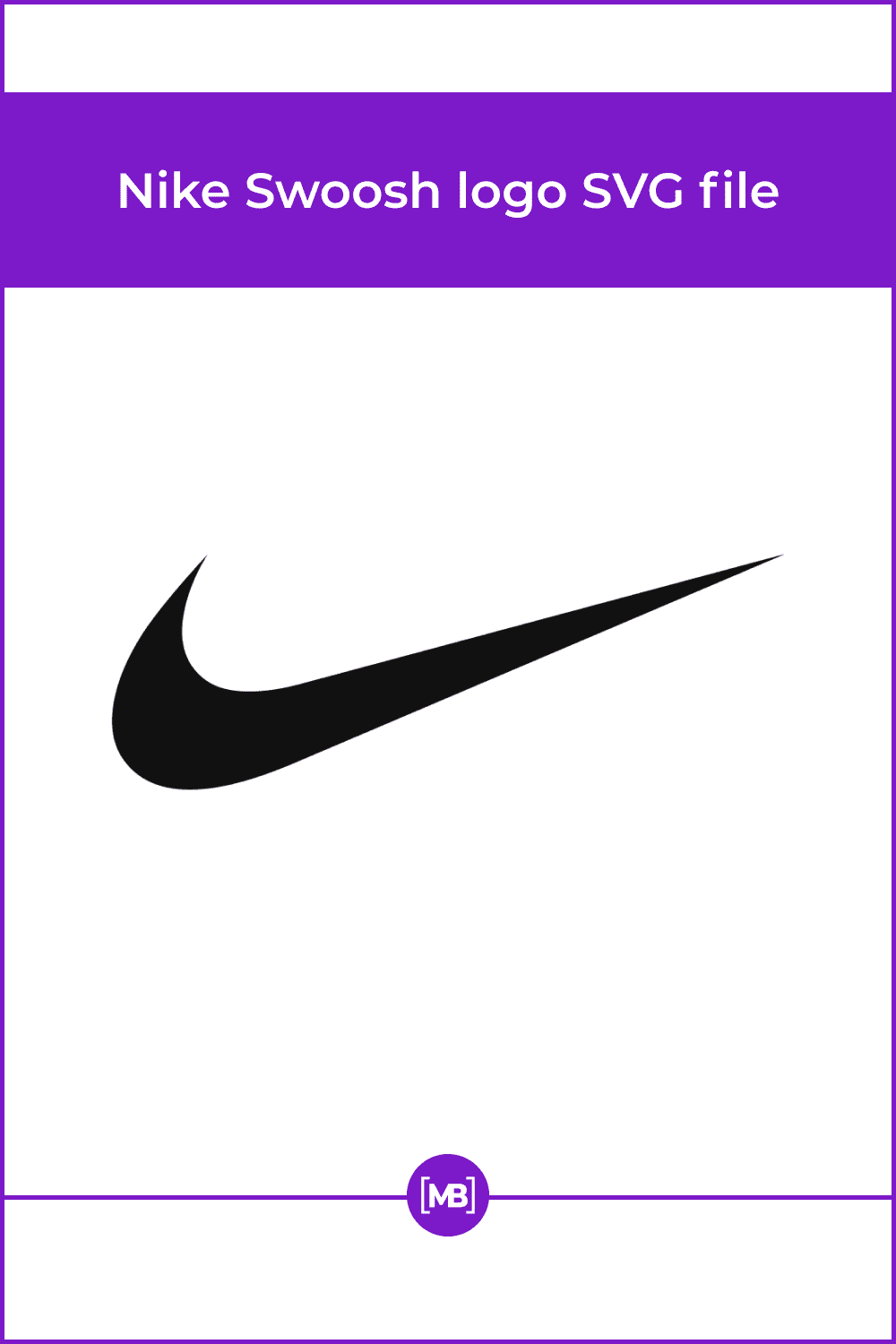Nike Swoosh logo SVG file.