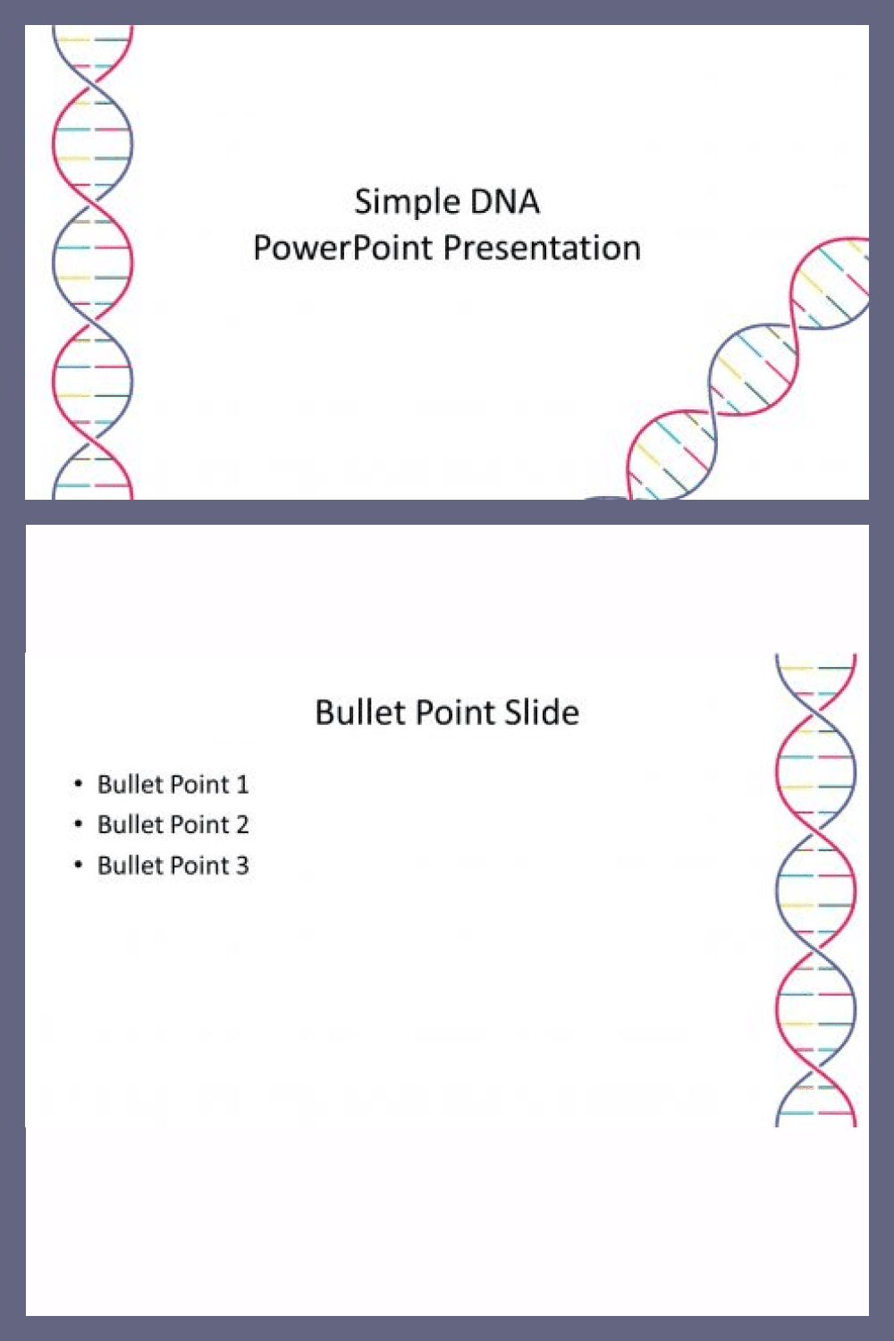 Simple DNA powerpoint template.