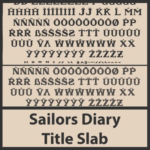 Sailors Diary Title Slab main cover.