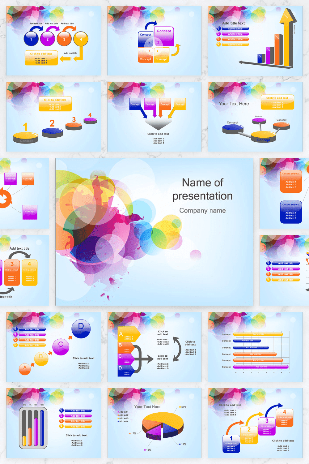 Abstraction canvas powerpoint template.