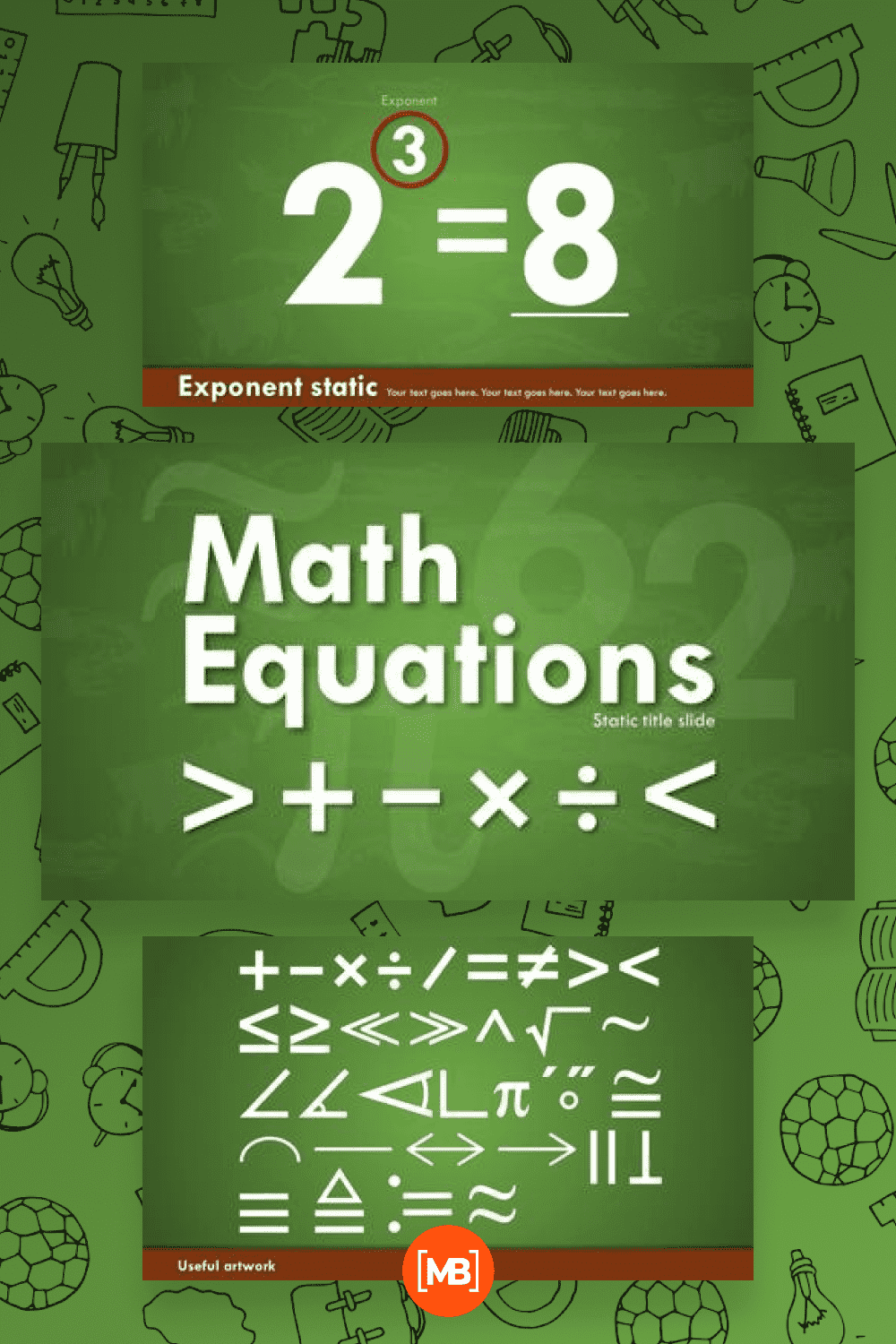 Math equations powerpoint template.