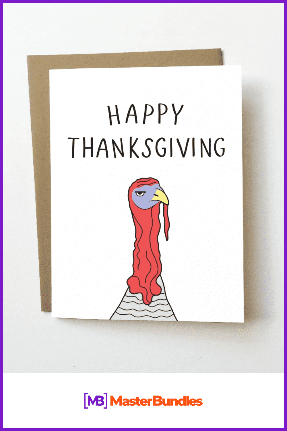 Angry turkey - Funny Thanksgiving card.
