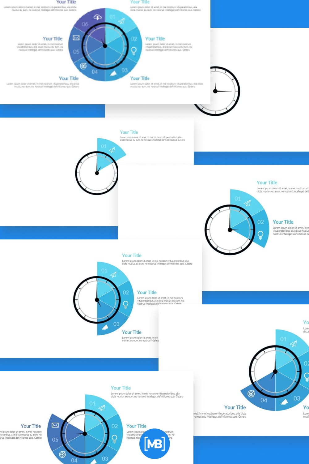 Animated clock powerpoint template.