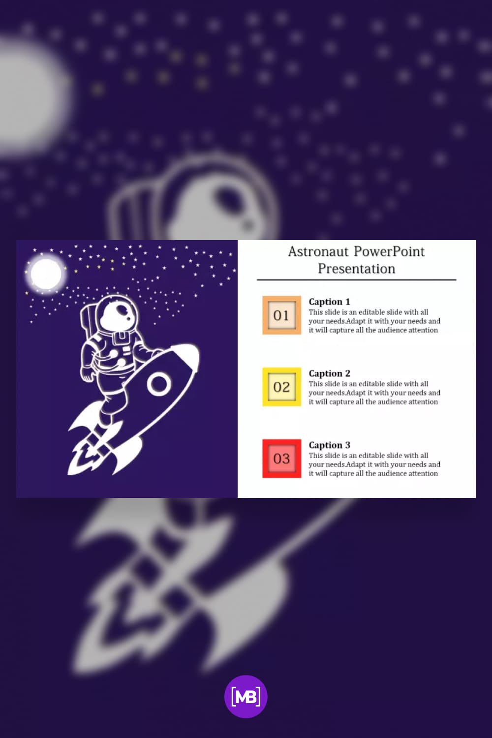 Astronaut powerpoint template slides.