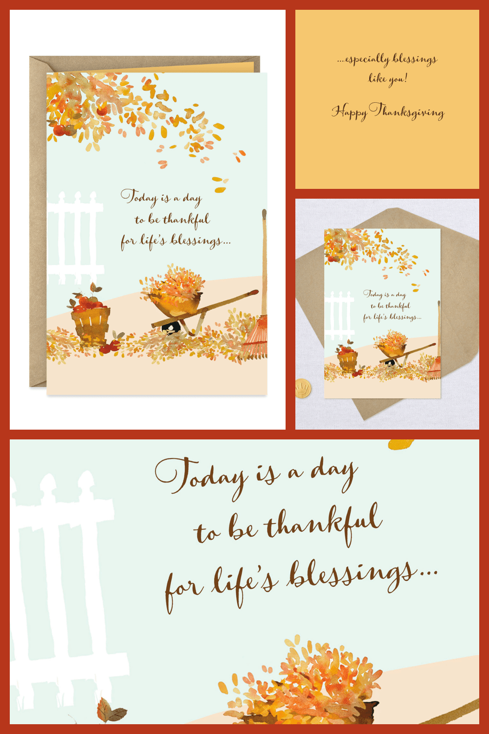 Thankful for a blessing like you thanksgiving card.