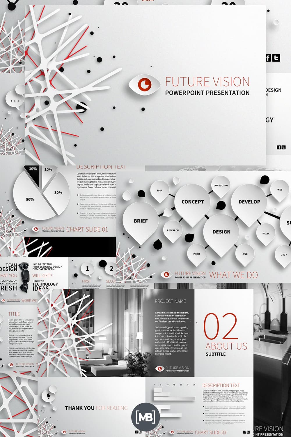 Future vision powerpoint template.