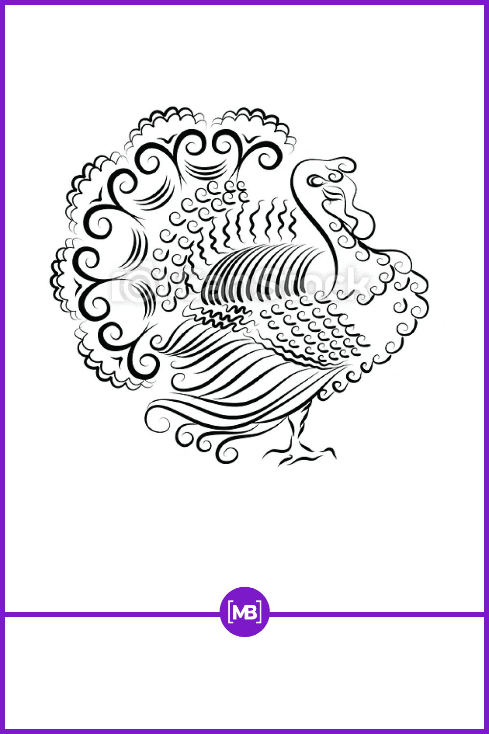 Color turkey. Vector thanksgiving day.