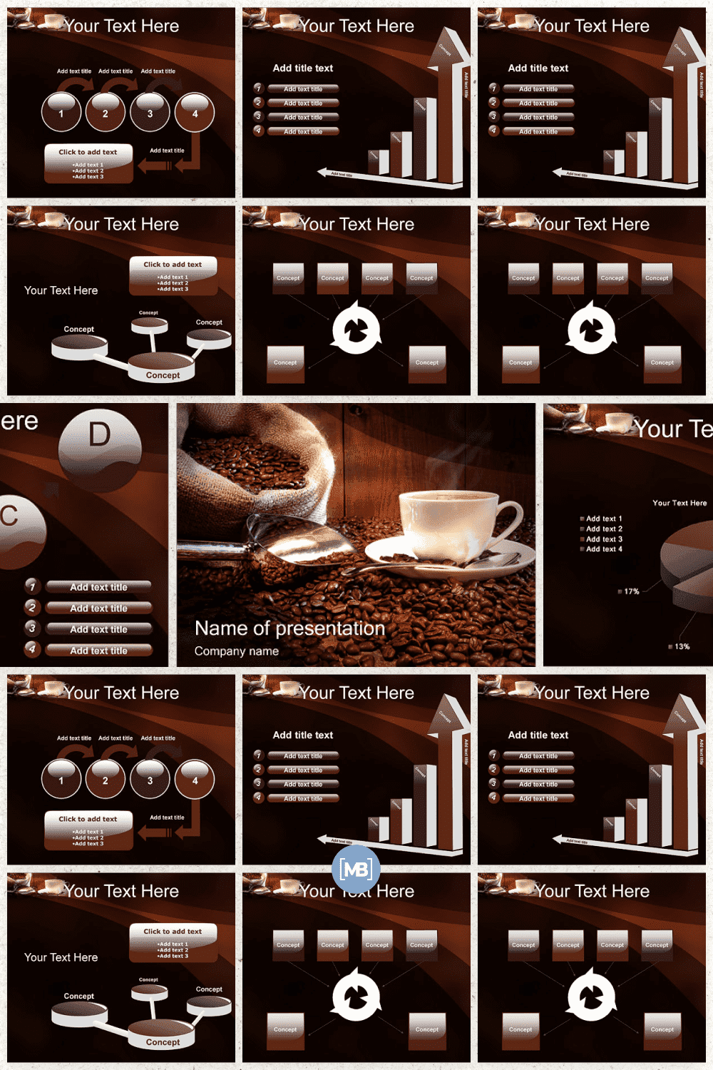 Coffee cup powerpoint template.